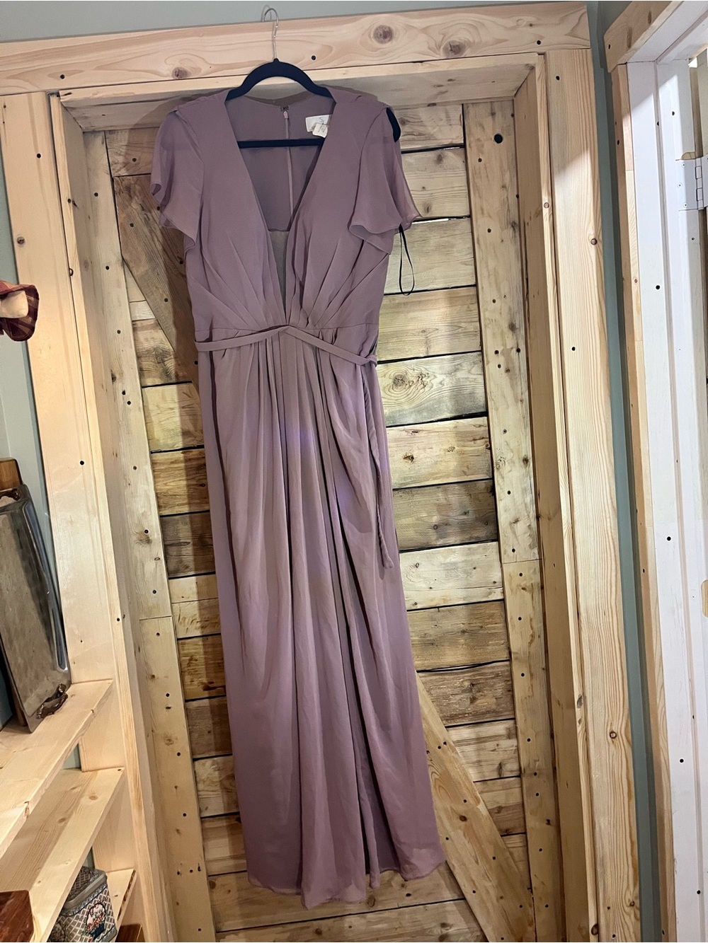 Women's Dusty Mauve Wrap Maxi Dress